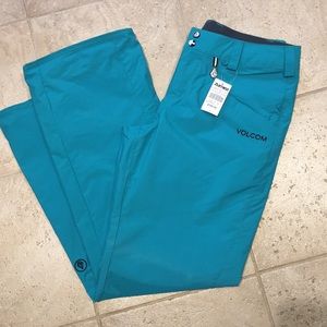 NWT Volcom Snowboard Pants M, Teal
